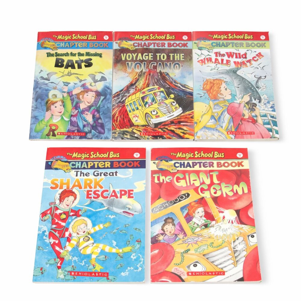 Set of (5) THE MAGIC SCHOOL BUS Chapter Books (Reading Level 3)~Science Fun!